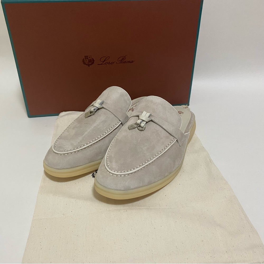 Loro Piana Cream Slippers Plush Elegance👑